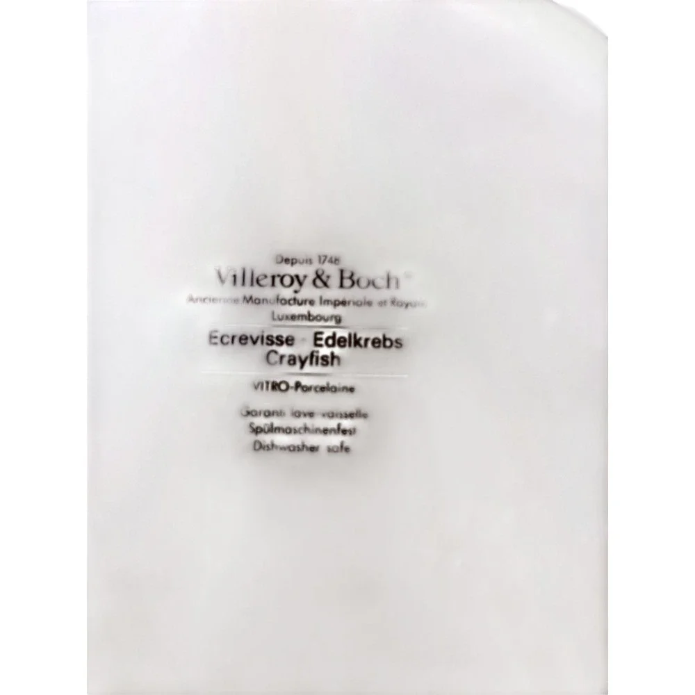 3X Set Villeroy‎ Boch Vitro Porcelain Crayfish Lobster Black Orange Accent Plate